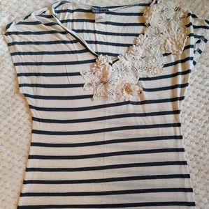 Wet Deal Striped Flower Top - Small